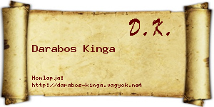 Darabos Kinga névjegykártya
